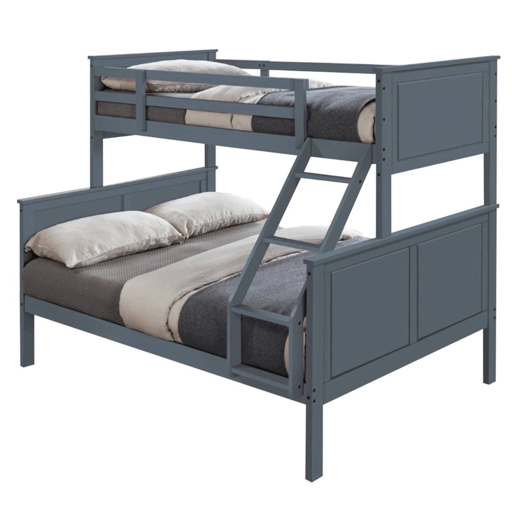Pat supraetajat NEVIL 90x200/140x200, gri antracit, cu somiera