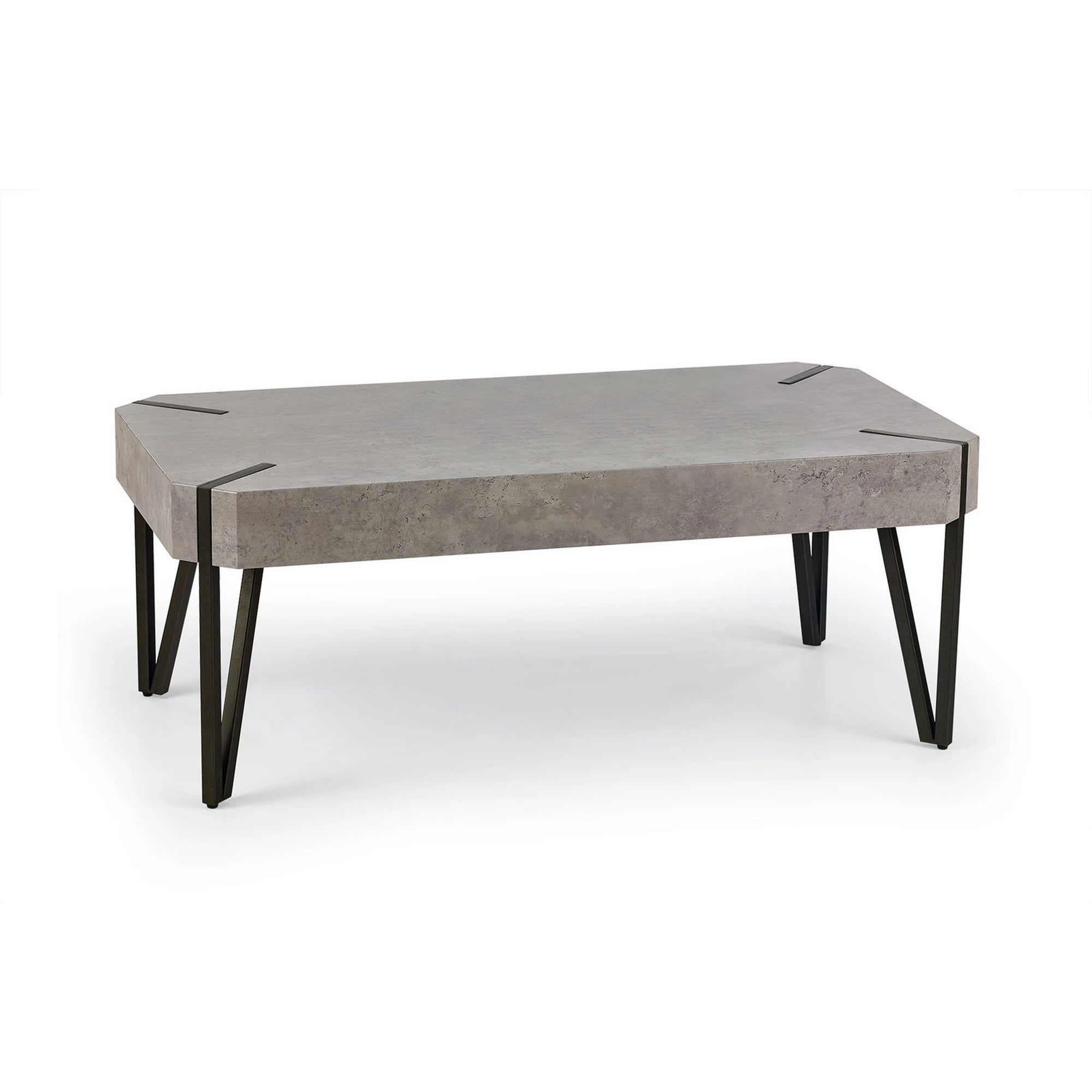 Masuta EMILY GREY, gri/negru, 110x60x42 cm