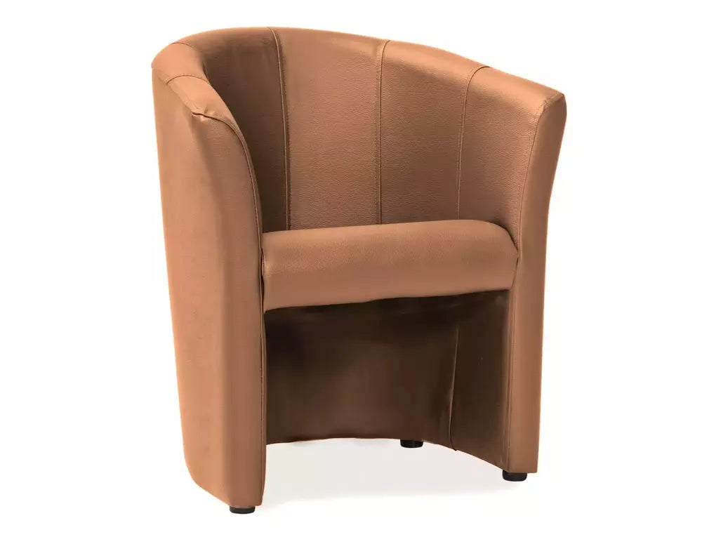 Fotoliu TM-1, bej, piele ecologica/plastic, 67x60x76 cm
