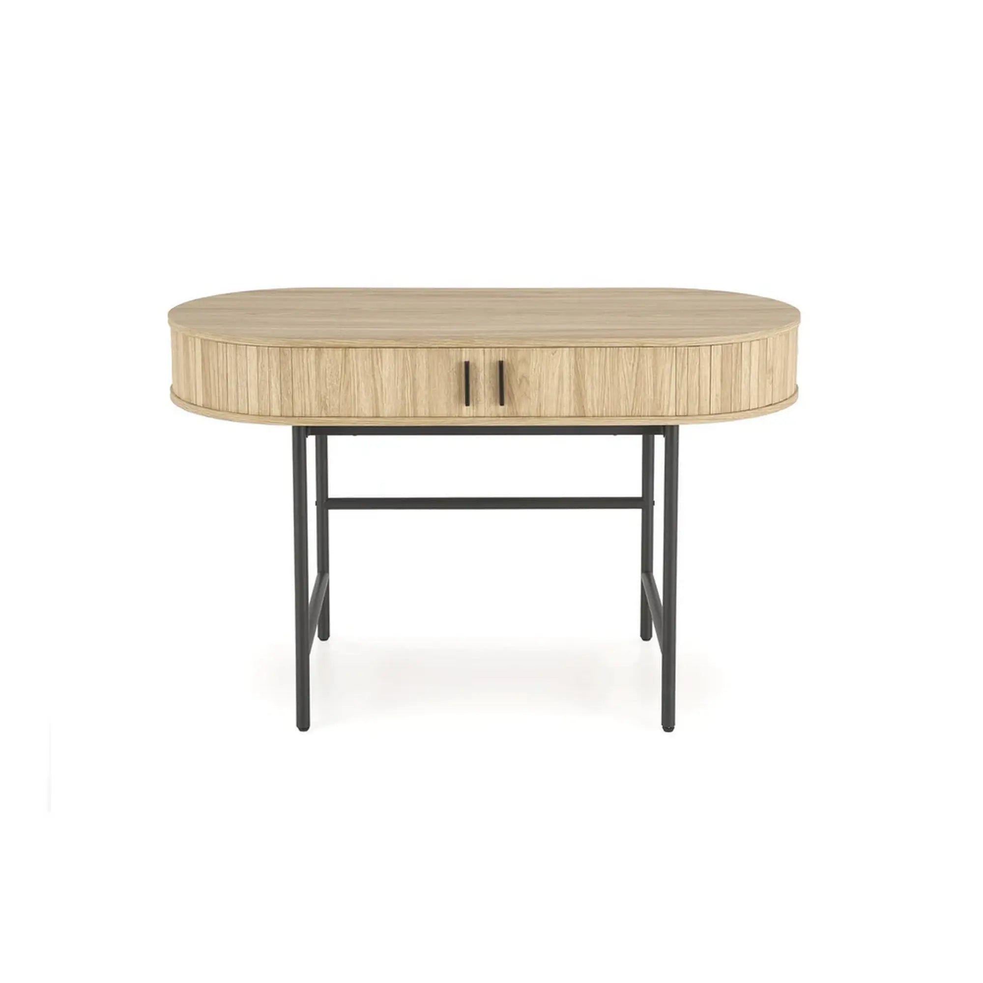 Birou B51, stejar/negru, 120x55x75 cm