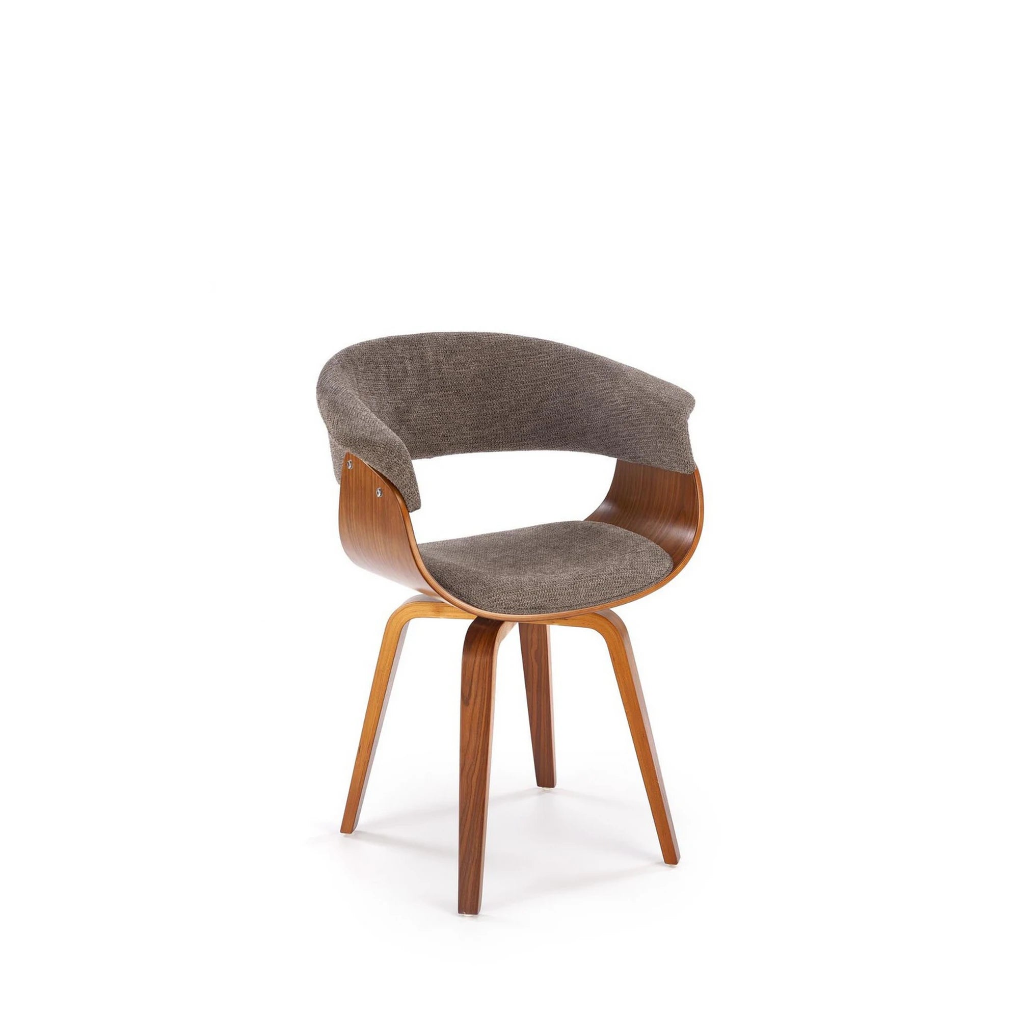 Scaun K545, gri/nuc, stofa clasica/placaj, 63x53x83 cm