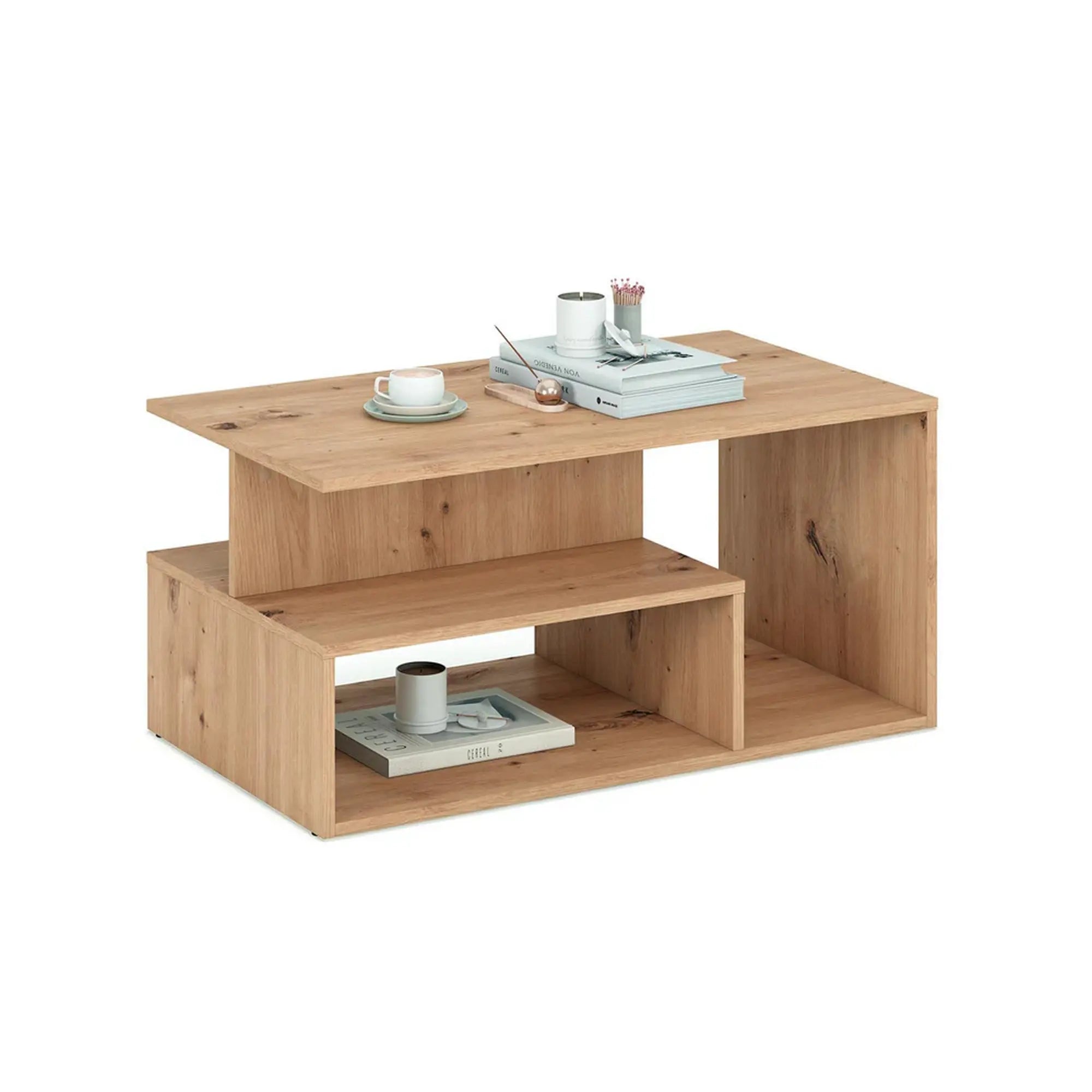Masuta cafea IVA, stejar artisan, PAL laminat, 90x51x43 cm