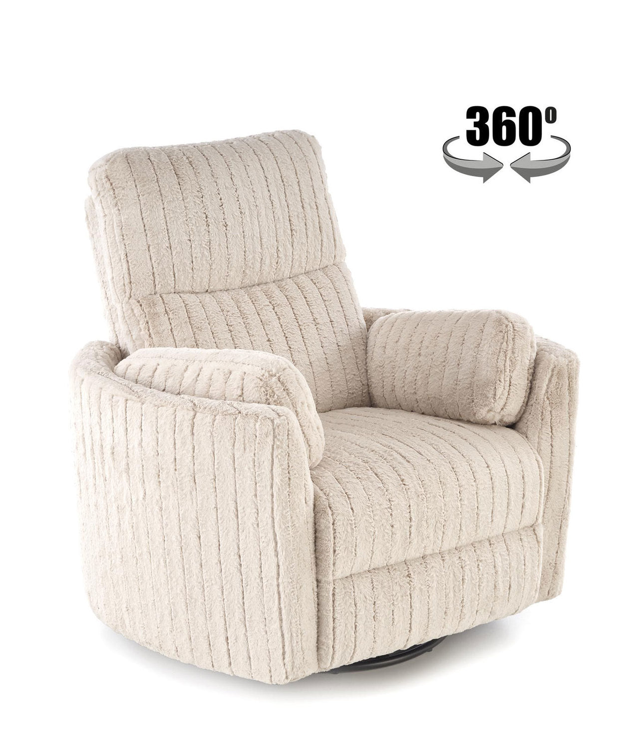 Fotoliu recliner PEGAS, stofa bej, 110x100/170x108/81 cm