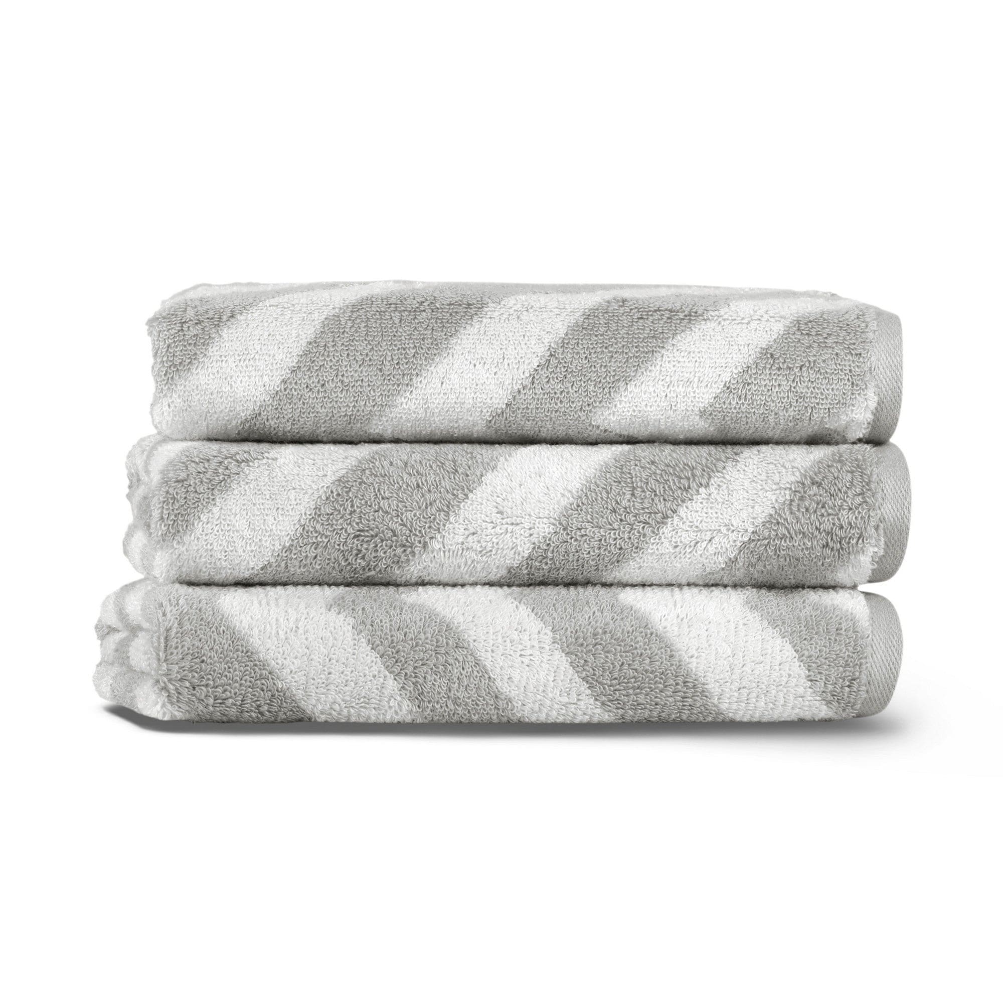 Prosop baie 581CAN1361, gri deschis/alb, bumbac, 33x33 cm