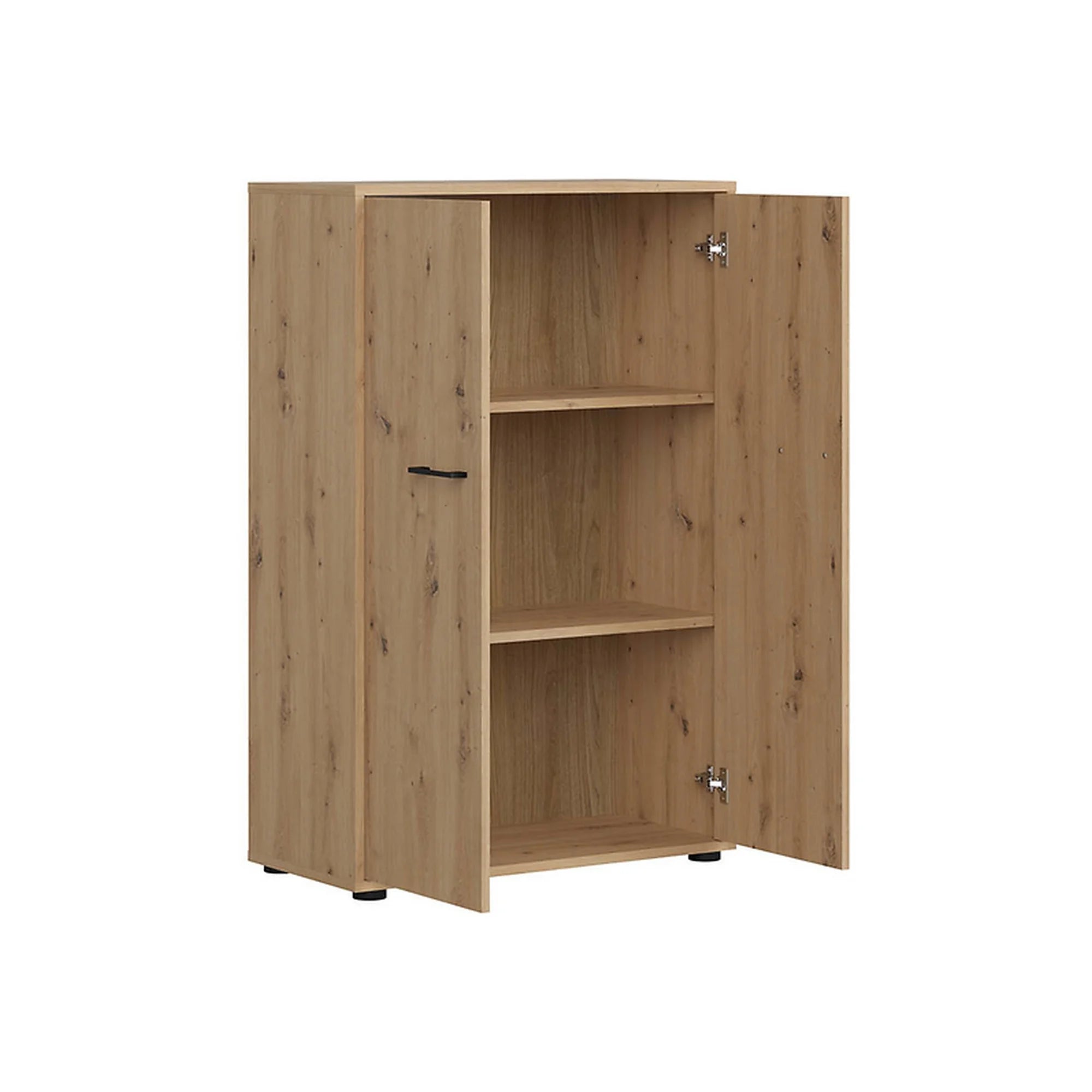 Comoda SPACE OFFICE, stejar artisan, PAL laminat, 80x37x122 cm