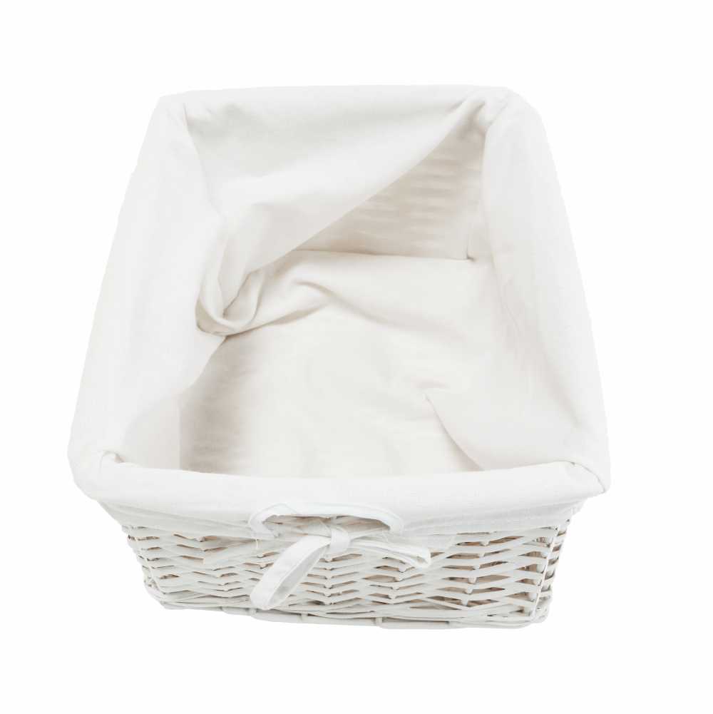 Organizator RAFAELLO 9, alb, material textil/lemn, 94x37x76 cm