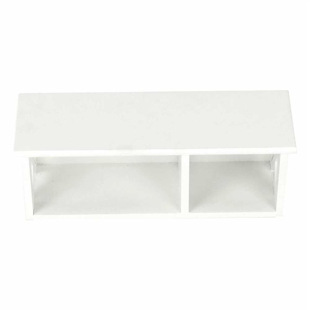 Raft RAFAELLO, alb, lemn, 55x17x25 cm
