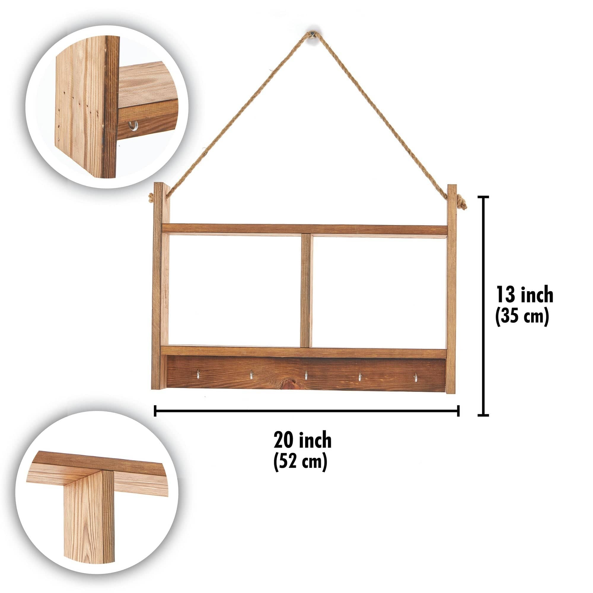 Raft 281MST2323, stejar, lemn, 52x10x35 cm