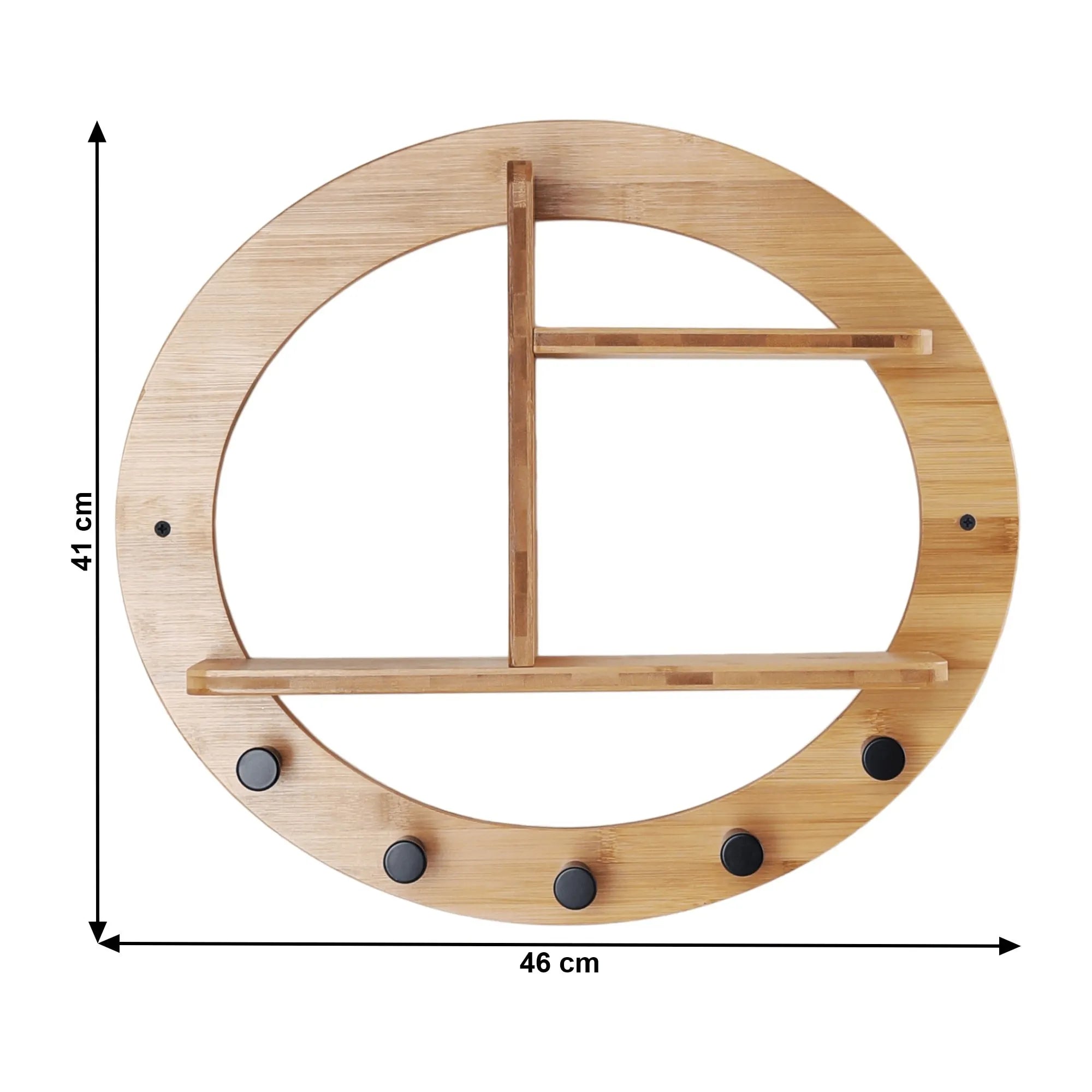 Raft ARTID TYP 1, stejar/negru, lemn/otel, 46x10x41 cm