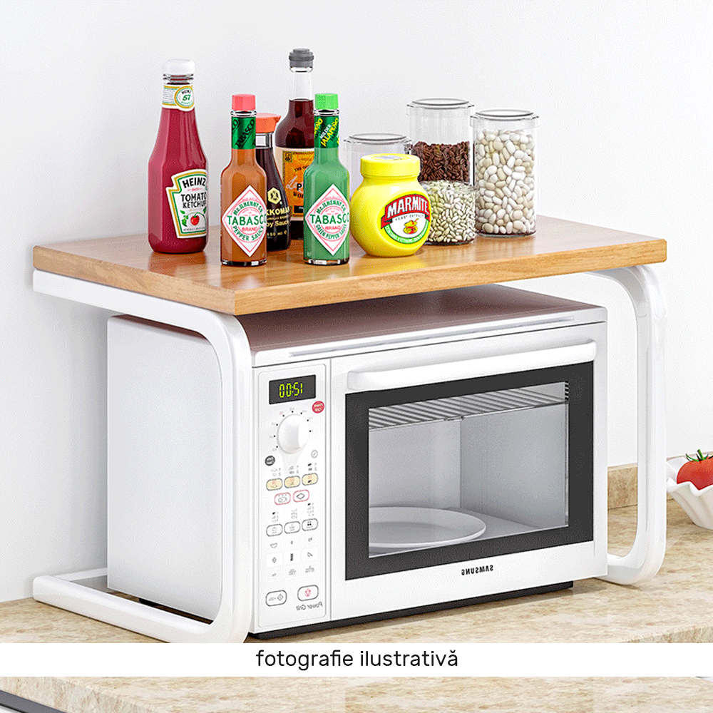 Raft AVENO, alb/stejar, 57x38x38 cm