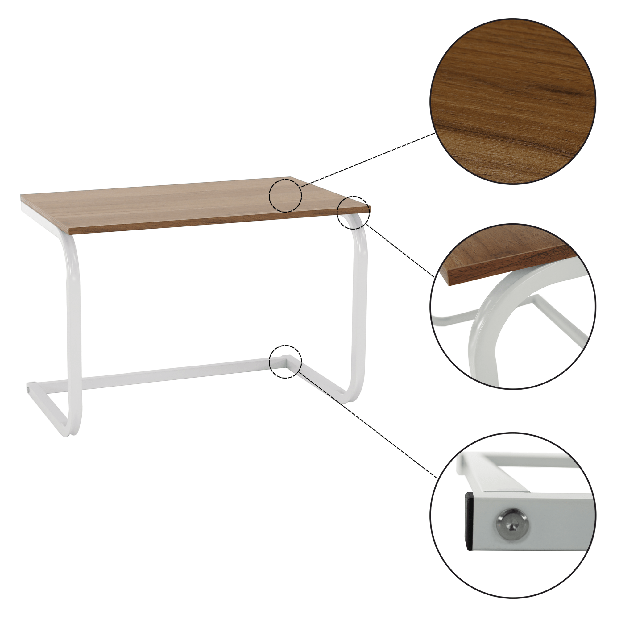 Raft AVENO, alb/stejar, 57x38x38 cm