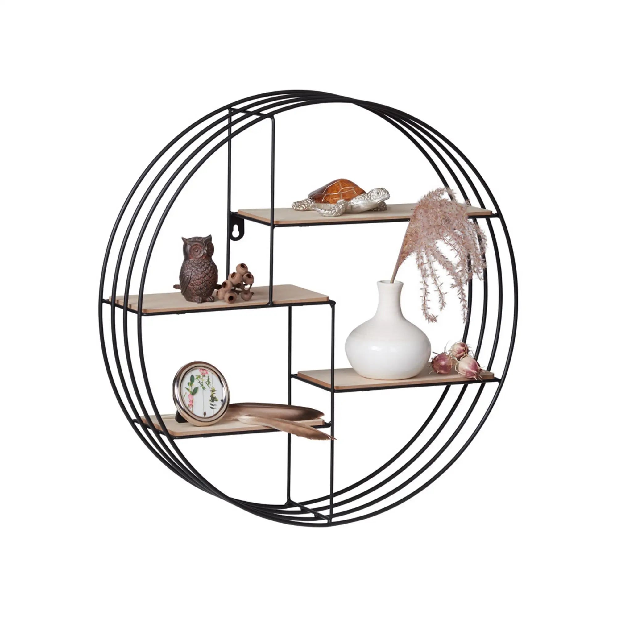 Raft HANNA, negru/stejar, 45x11x45 cm