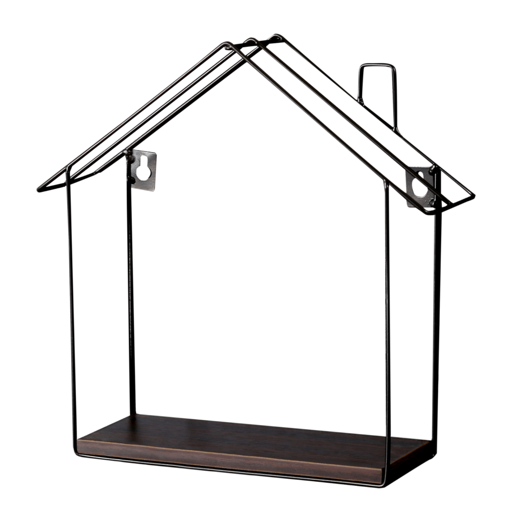 Raft KASITA, nuc/negru, 28x8x28 cm