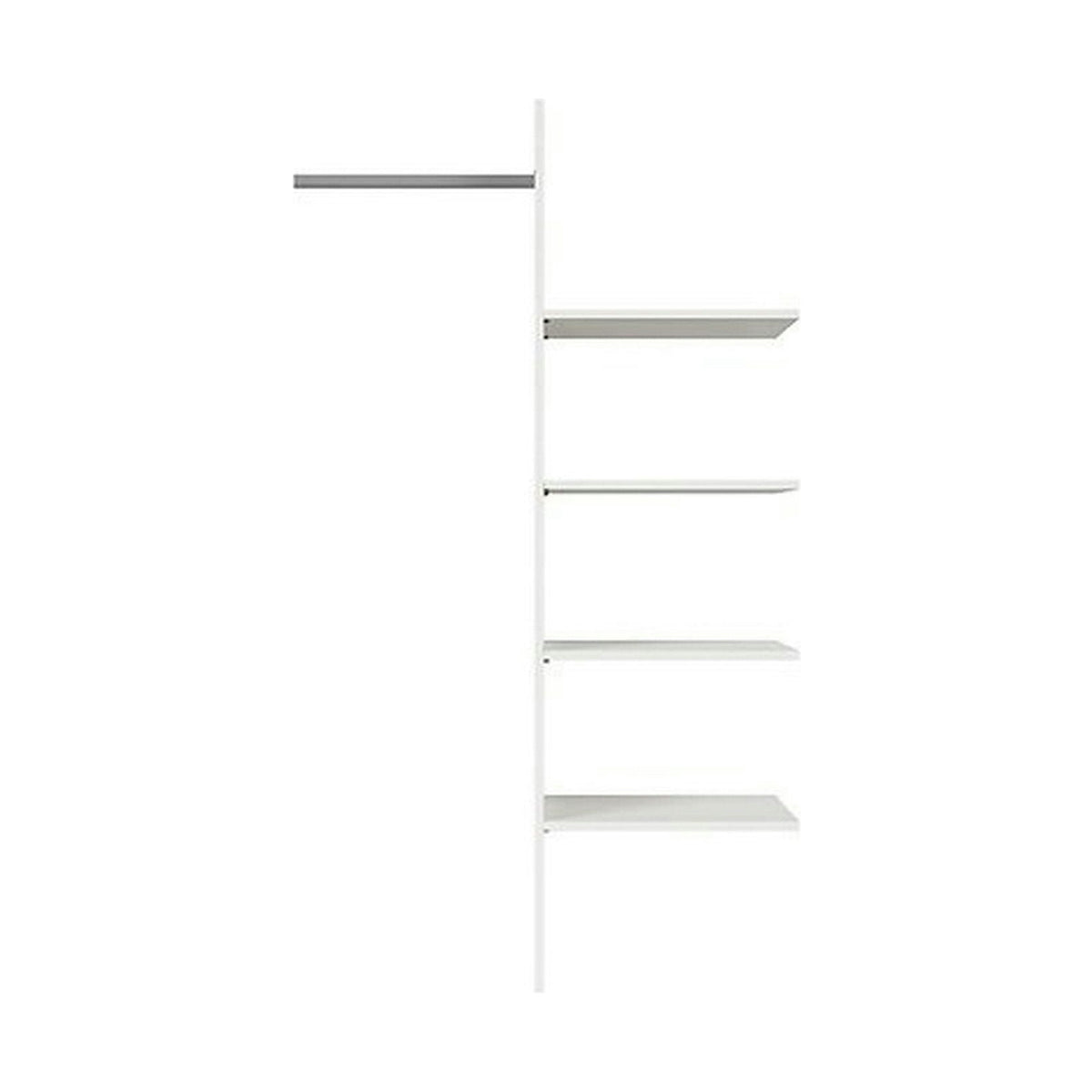 Raft KASPIAN, alb, PAL/metal, 86x52x148 cm