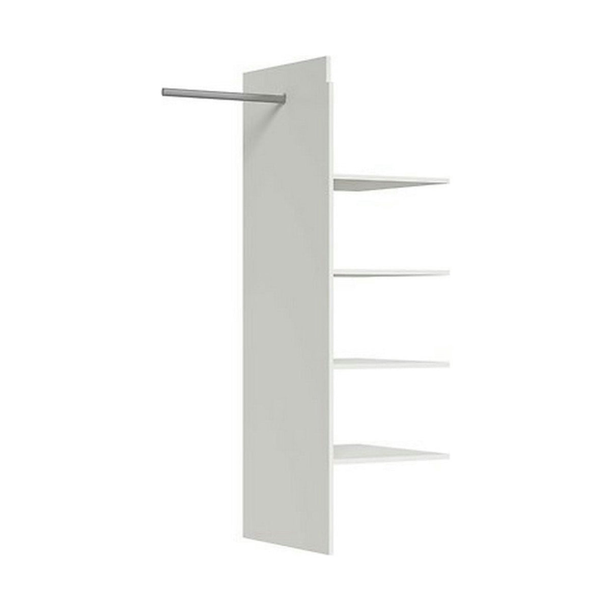 Raft KASPIAN, alb, PAL/metal, 86x52x148 cm