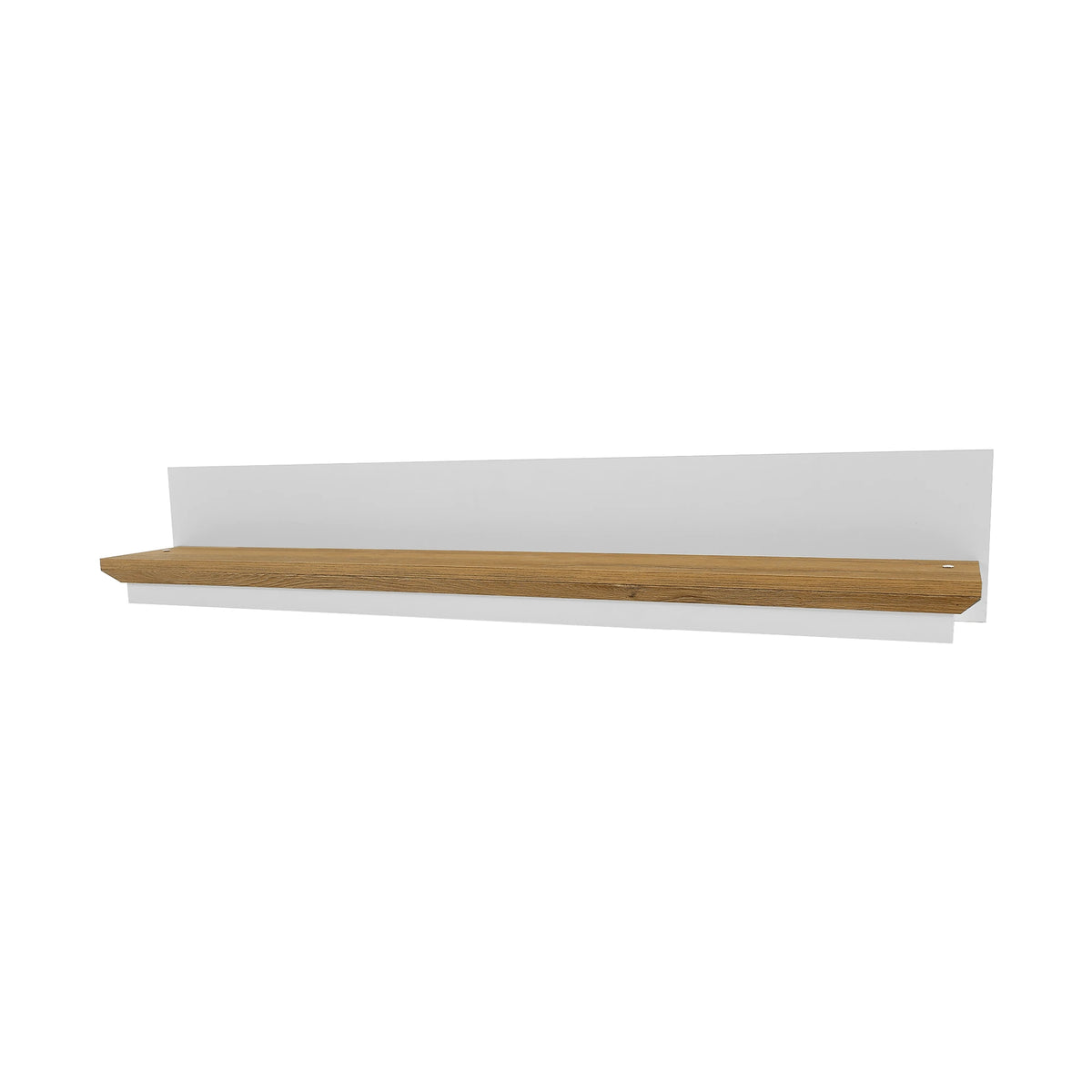 Raft LEON, stejar grand/alb, DTD laminat, 120x19x20 cm