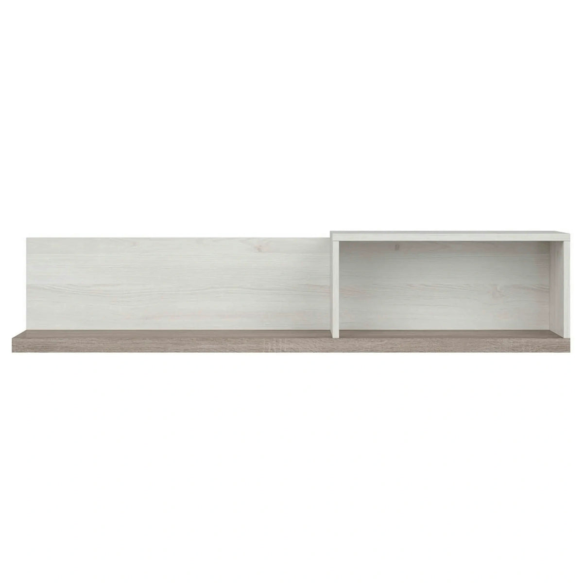 Raft LUCA JUZI, zada sibiu deschis/stejar sonoma, PAL laminat, 141x31x30 cm