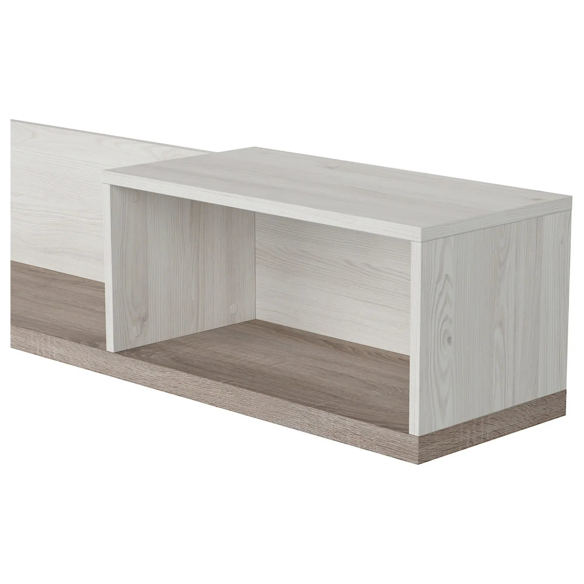 Raft LUCA JUZI, zada sibiu deschis/stejar sonoma, PAL laminat, 141x31x30 cm