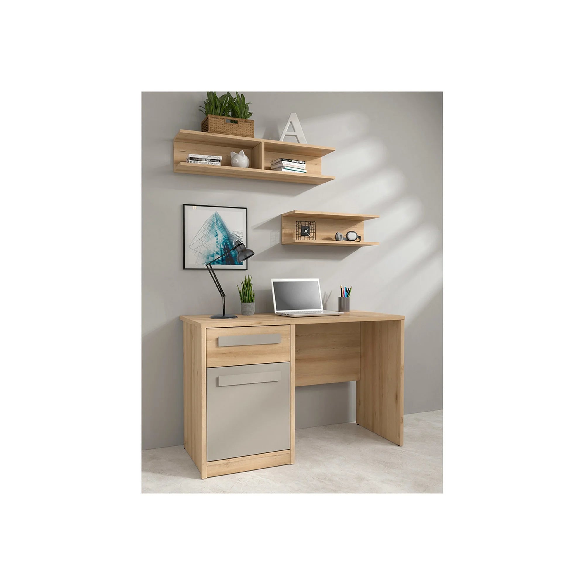 Raft NAMEK, stejar, PAL, 61x21x20 cm