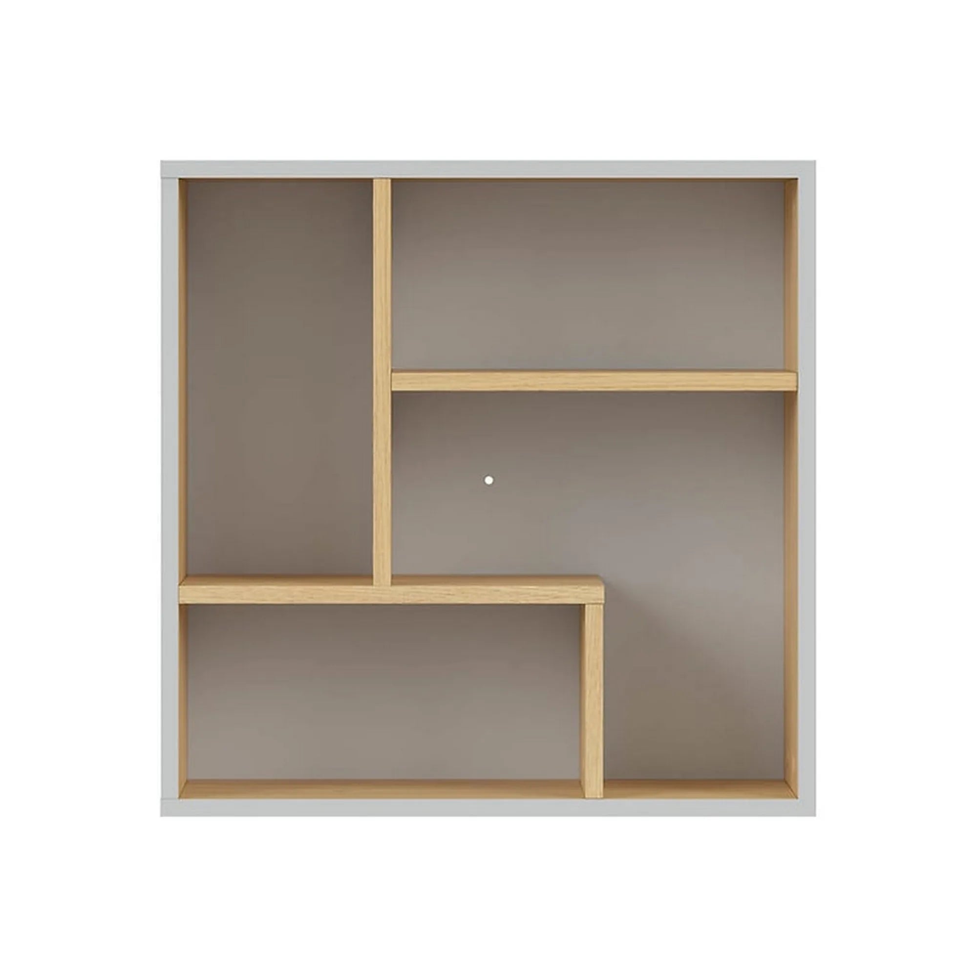 Raft NANDU, stejar/gri deschis, PAL, 56x22x56 cm