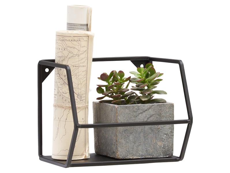 Raft NORA, negru, metal, 20x16x16 cm