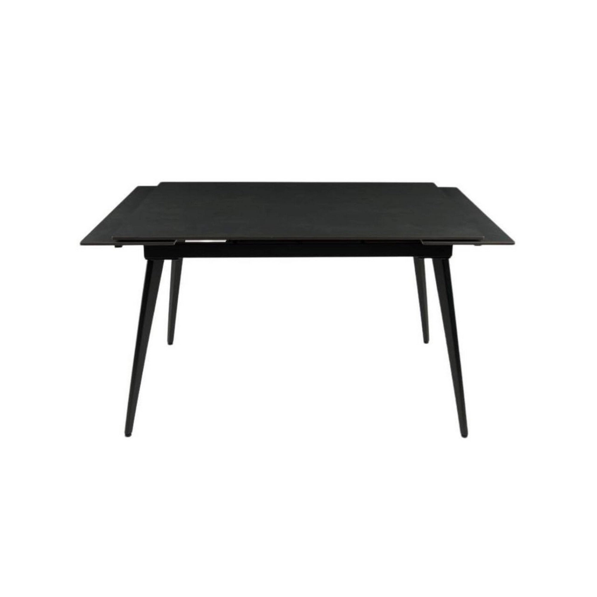 Masa extensibila REEF, negru, ceramica/metal, 120/180x80x76 cm