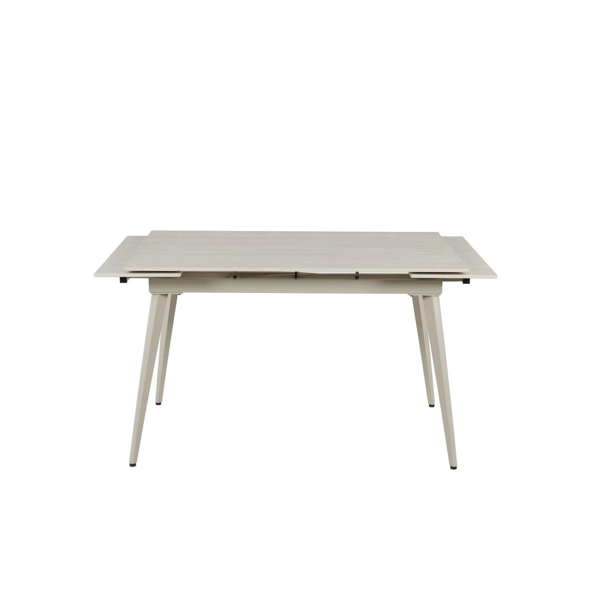 Masa extensibila REEF, grej cu efect de piatra travertin, ceramica/metal, 120/180x80x76 cm