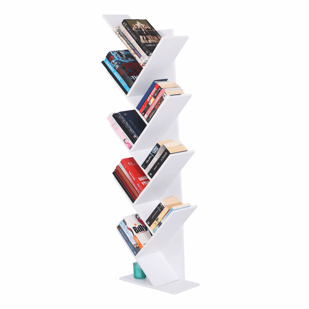 Biblioteca BAKI NEW TYP 1, alb, DTD laminat, 43x20x144 cm