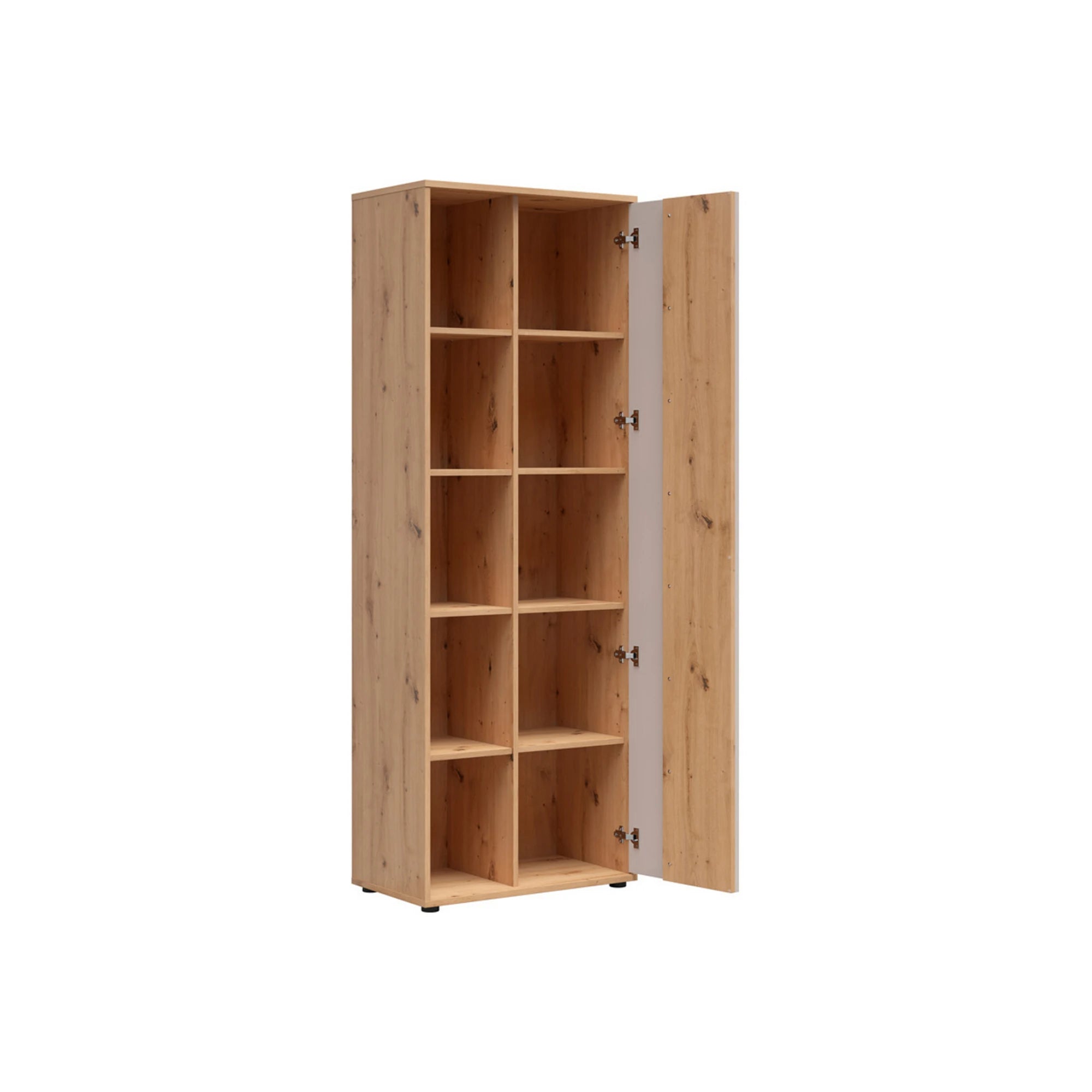 Biblioteca 5 rafturi BREVAS, stejar artisan/casmir, PAL, 70x40x196 cm