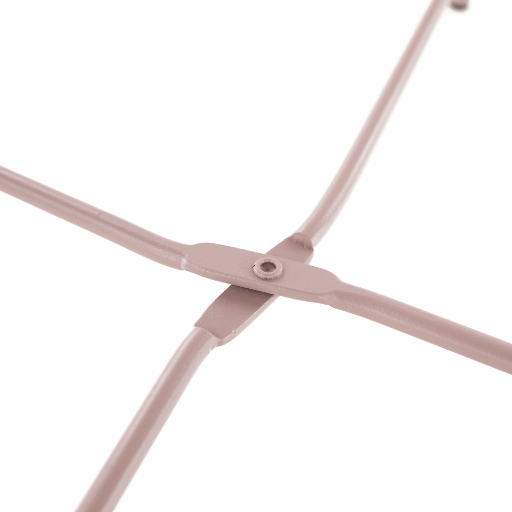 Masuta auxiliara cu tava detasabila RENDER, roz nude, metal, 47x47x50 cm