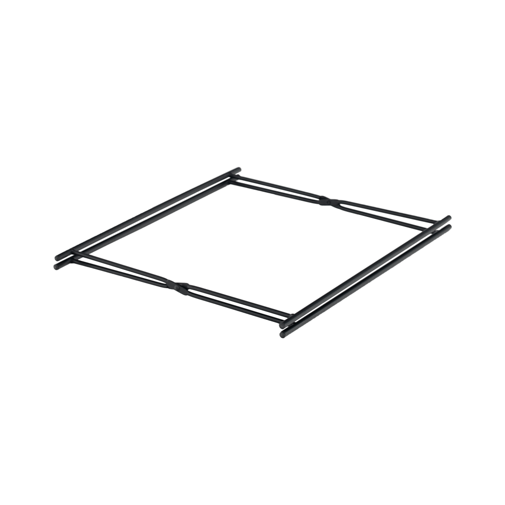 Masuta auxiliara cu tava detasabila RENDER, negru, metal, 47x47x50 cm