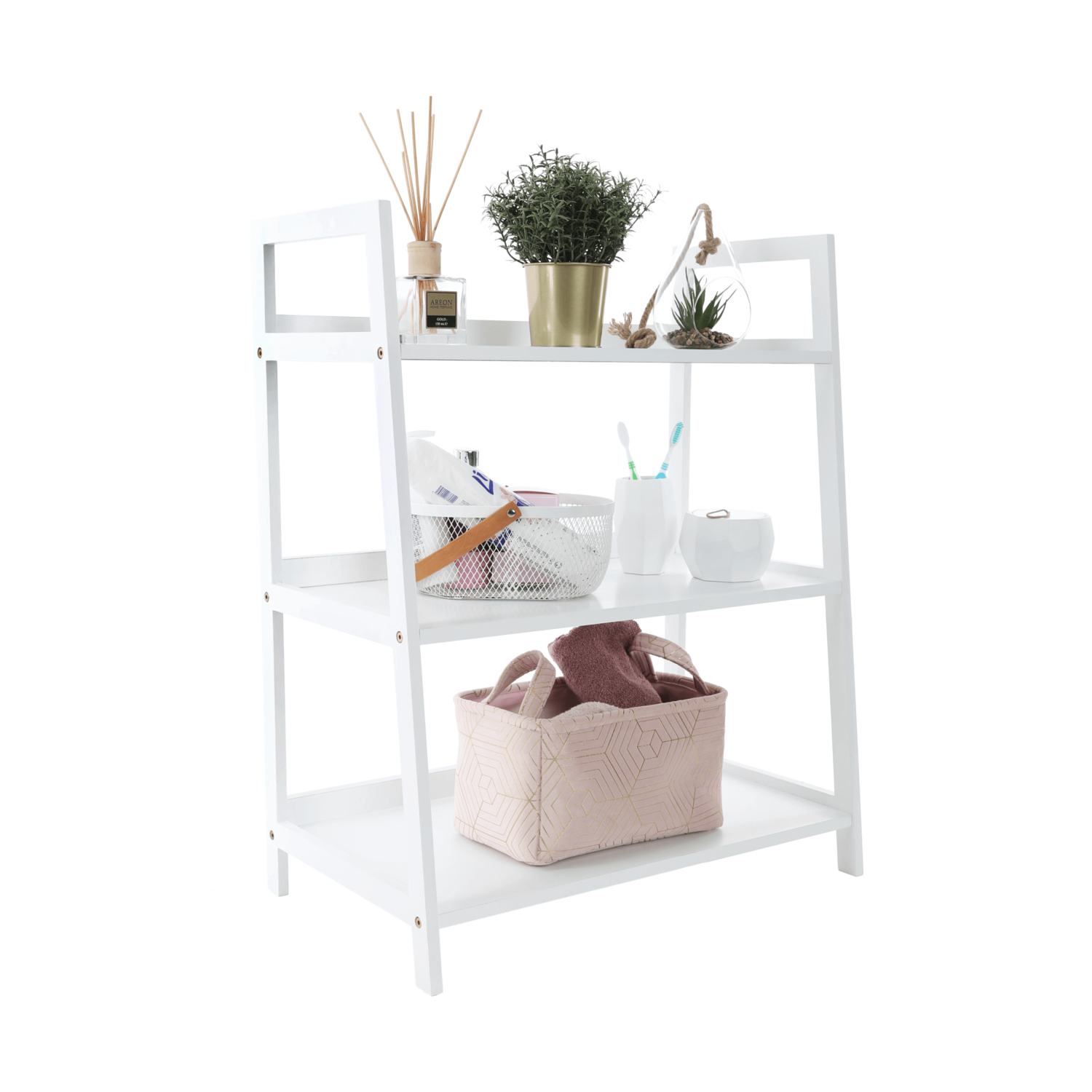Etajera REON TYP 1, alb, 63x36x78 cm