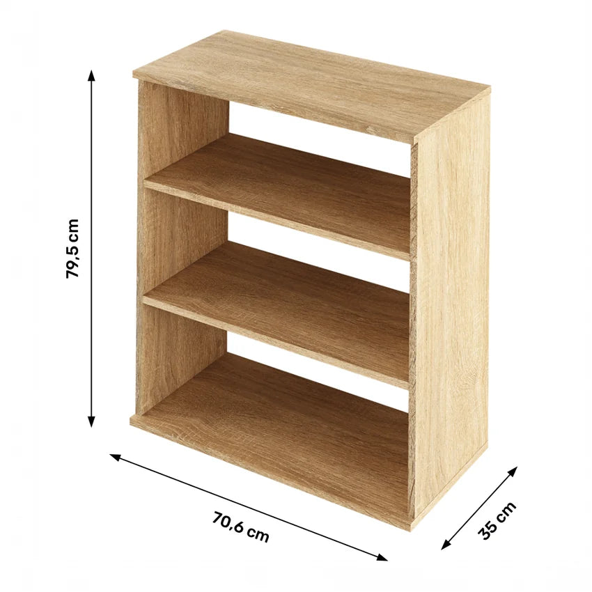 Raft RESITA TYP 4, stejar sonoma, DTD laminat, 71x35x80 cm