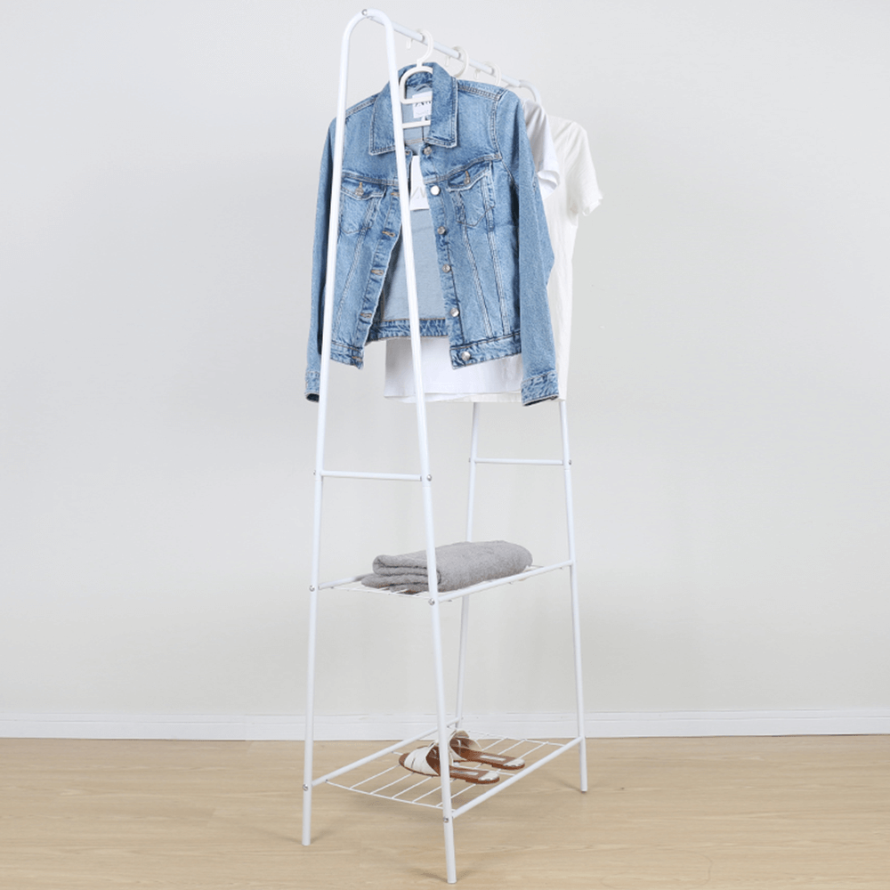 Stander haine RETOR, alb, metal, 60x35x160 cm