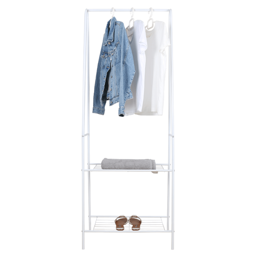 Stander haine RETOR, alb, metal, 60x35x160 cm