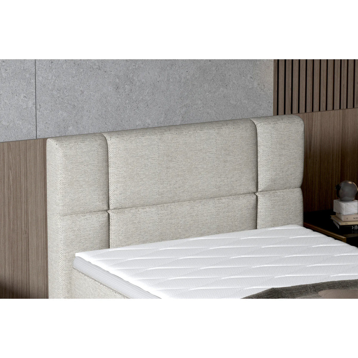 Pat boxspring REY 90x200, personalizabil materiale gama Oferta Avantaj, cu mecanism electric, saltele si topper