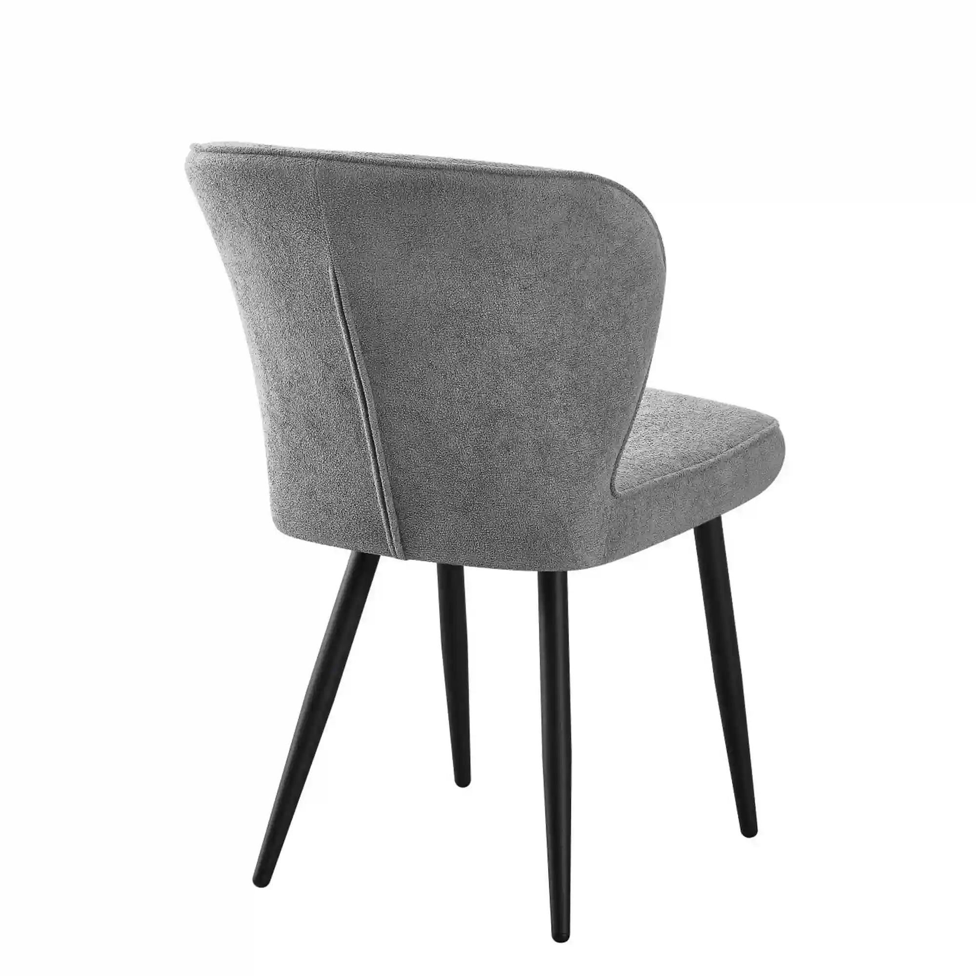 Scaun RIO 2, gri deschis/negru, stofa buclata/metal, 64x51x84 cm