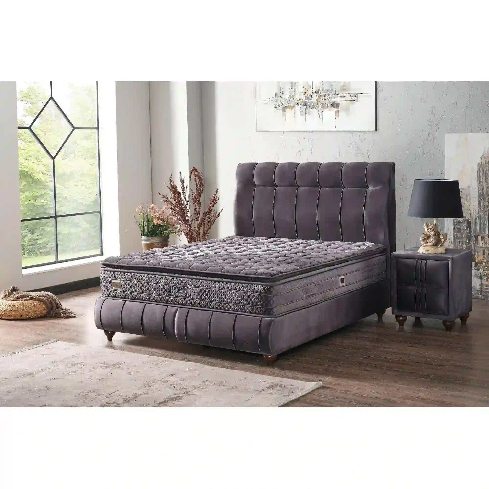 Saltea BAROK PLUS, gri inchis, 160x200 cm