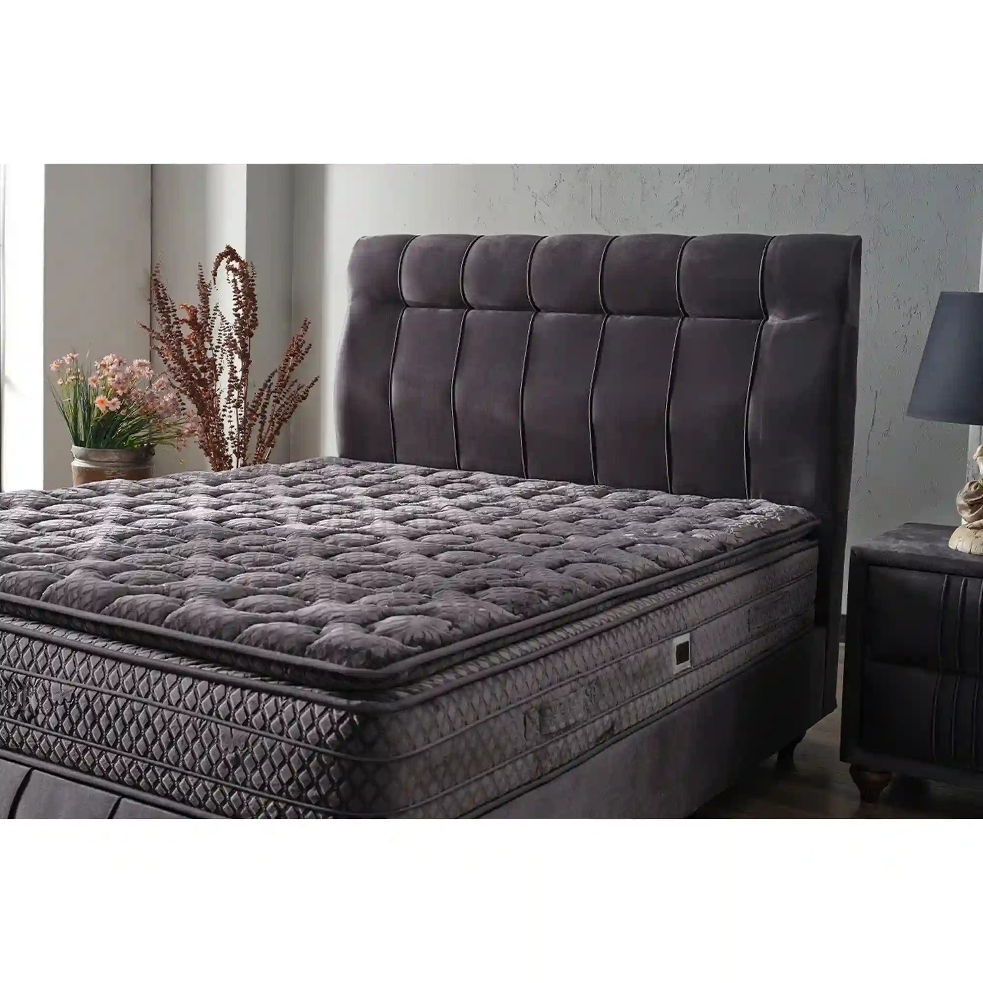 Saltea BAROK PLUS, gri inchis, 160x200 cm