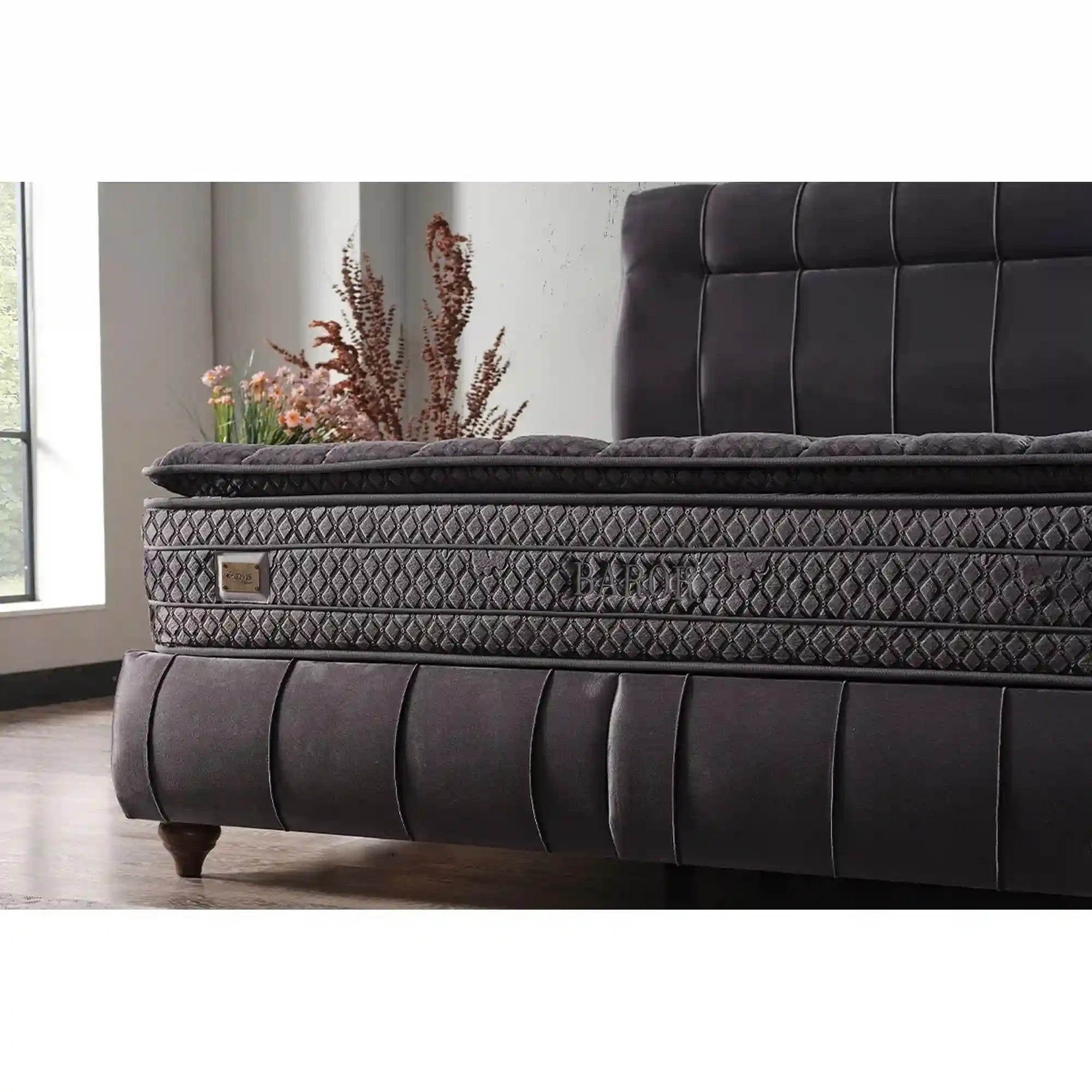 Saltea BAROK PLUS, gri inchis, 160x200 cm