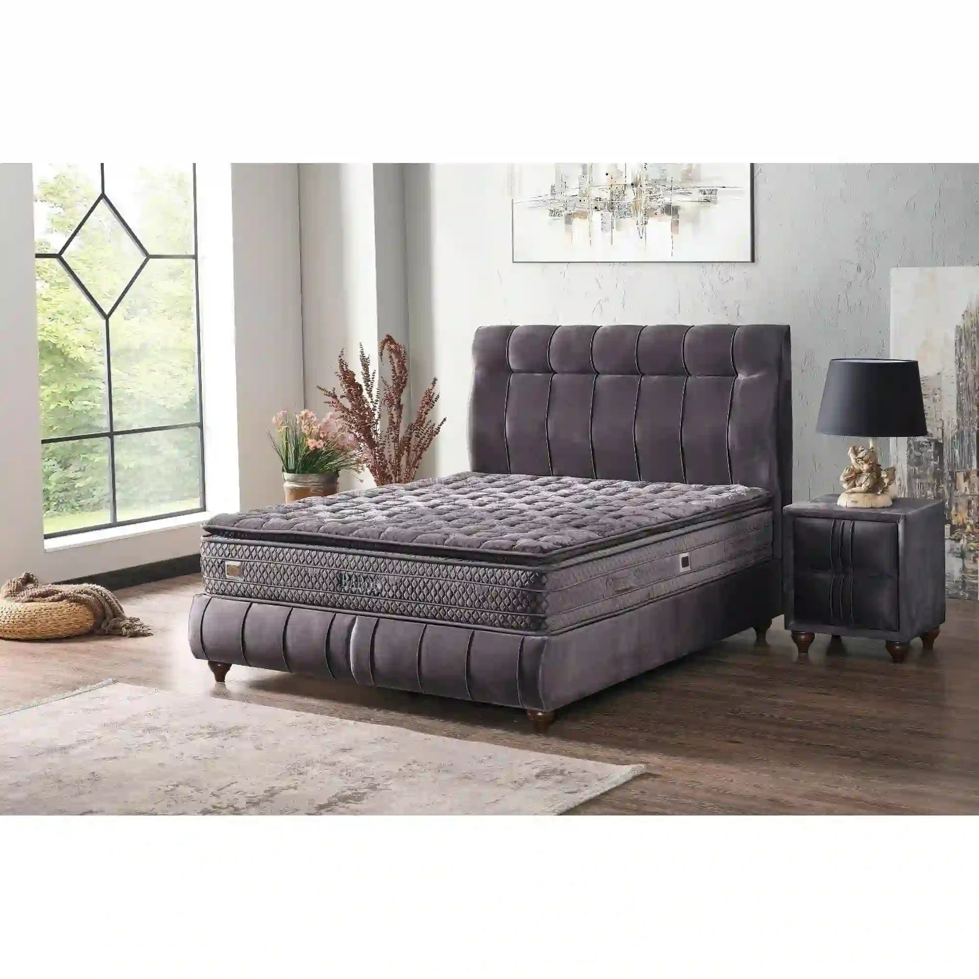 Saltea BAROK PLUS, gri inchis, 180x200 cm