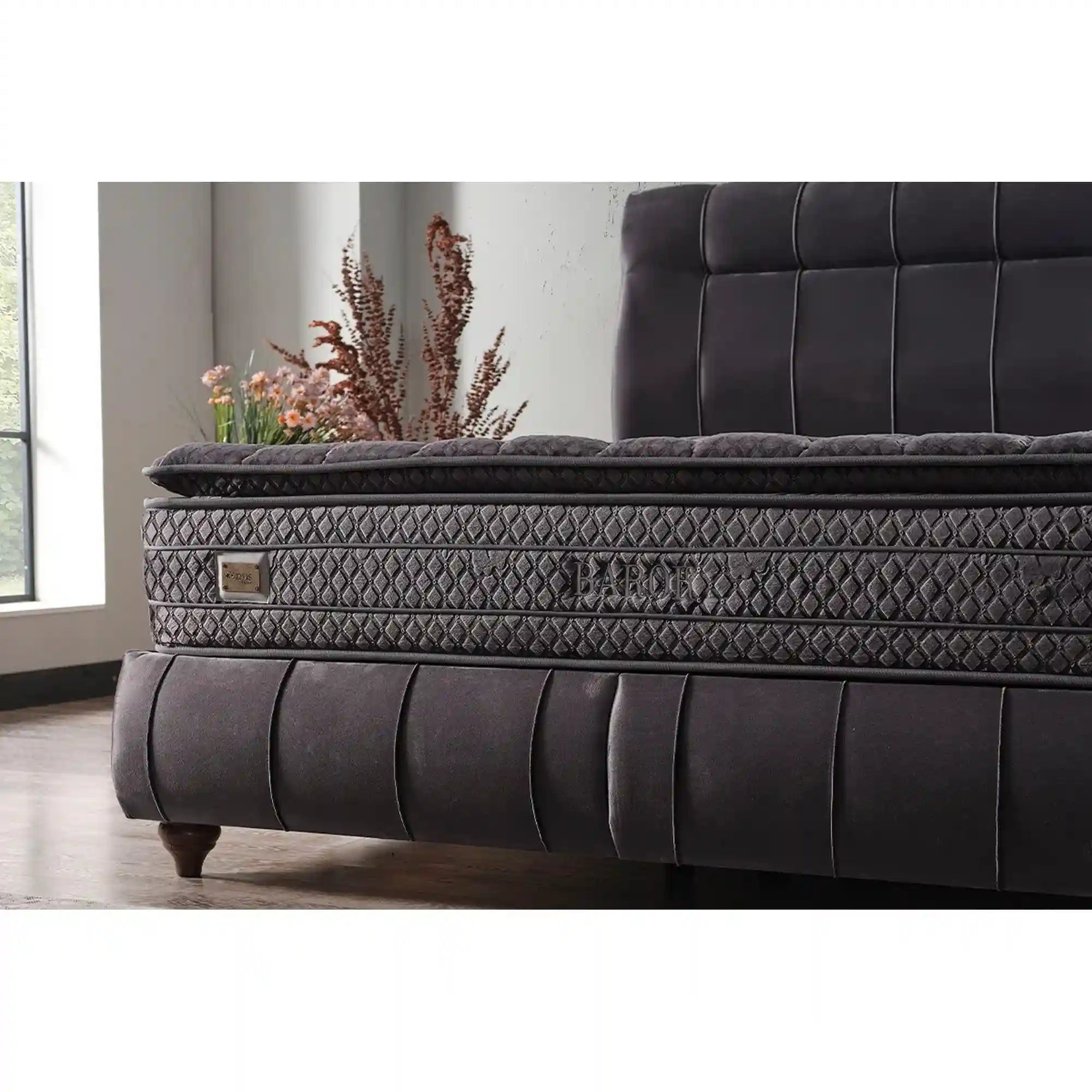 Saltea BAROK PLUS, gri inchis, 180x200 cm