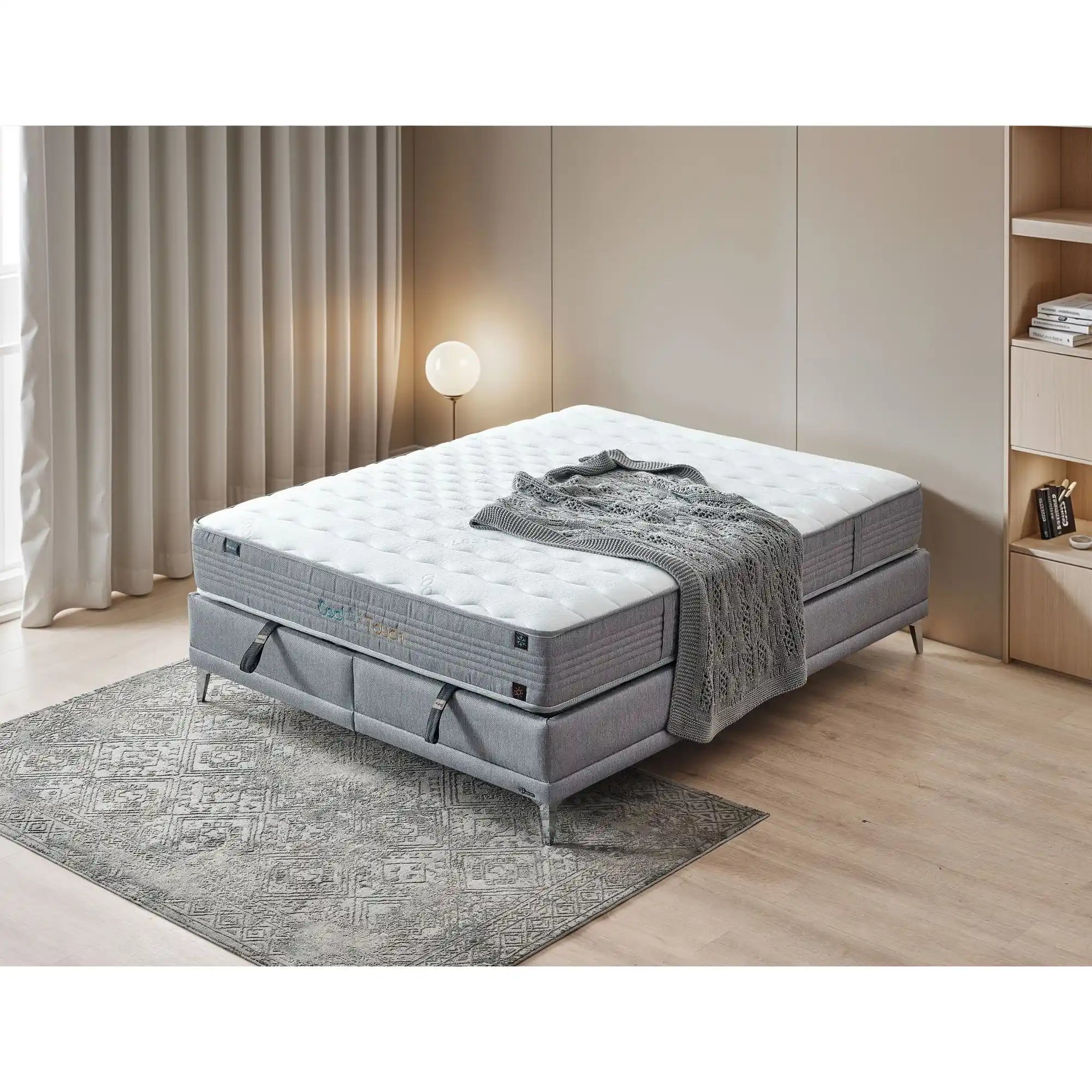 Saltea COOL TOUCH, gri, 160x200 cm