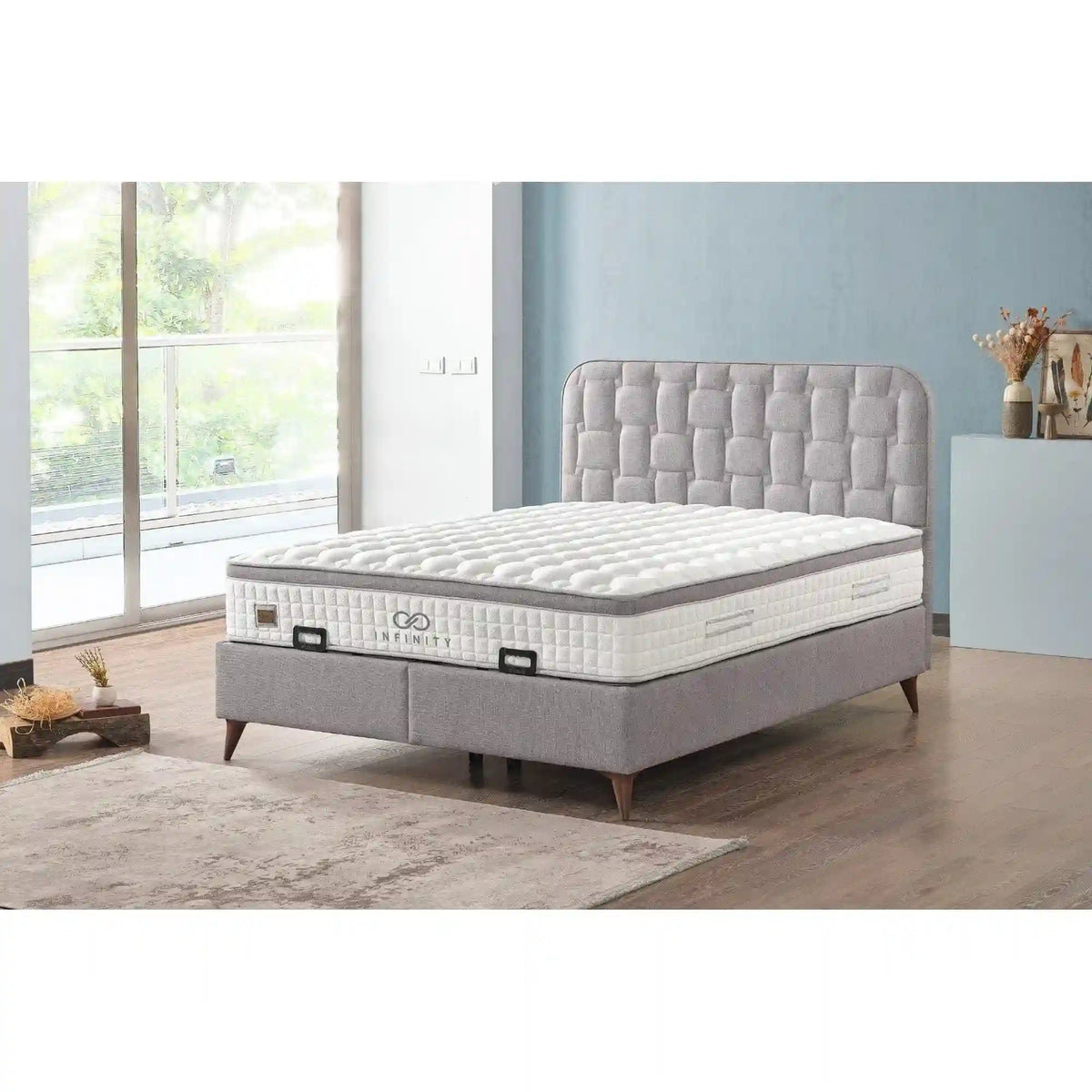 Saltea INFINITY P, alb/gri, 180x200 cm