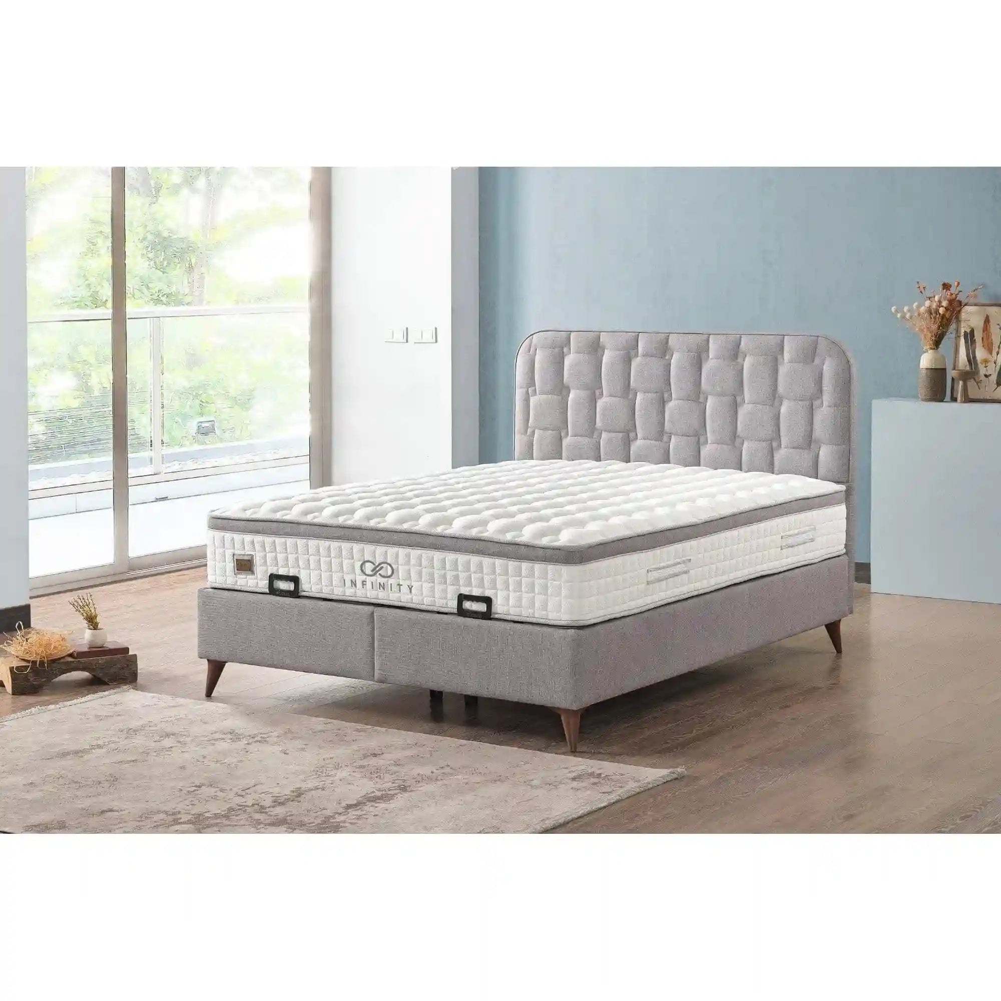 Saltea INFINITY P, alb/gri, 180x200 cm