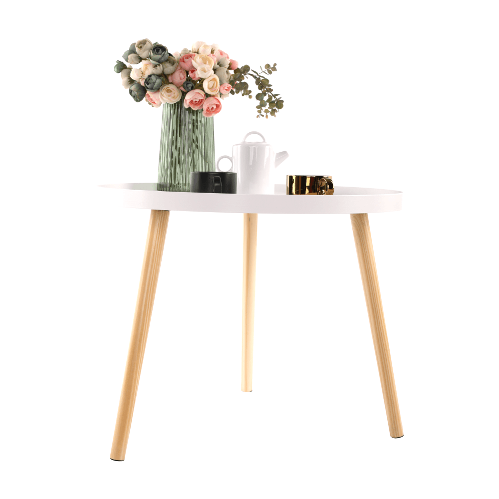 Masuta SANSE TYP 1, alb/stejar deschis, 60x60x48 cm