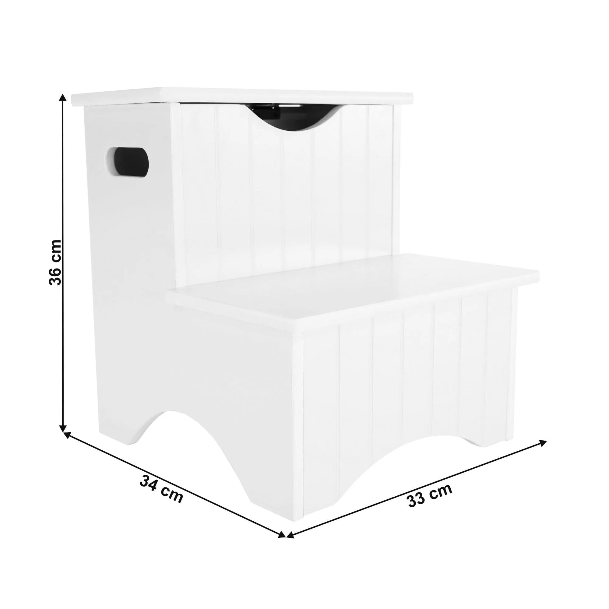 Scara copii HURLEY, alb, 33x34x36 cm