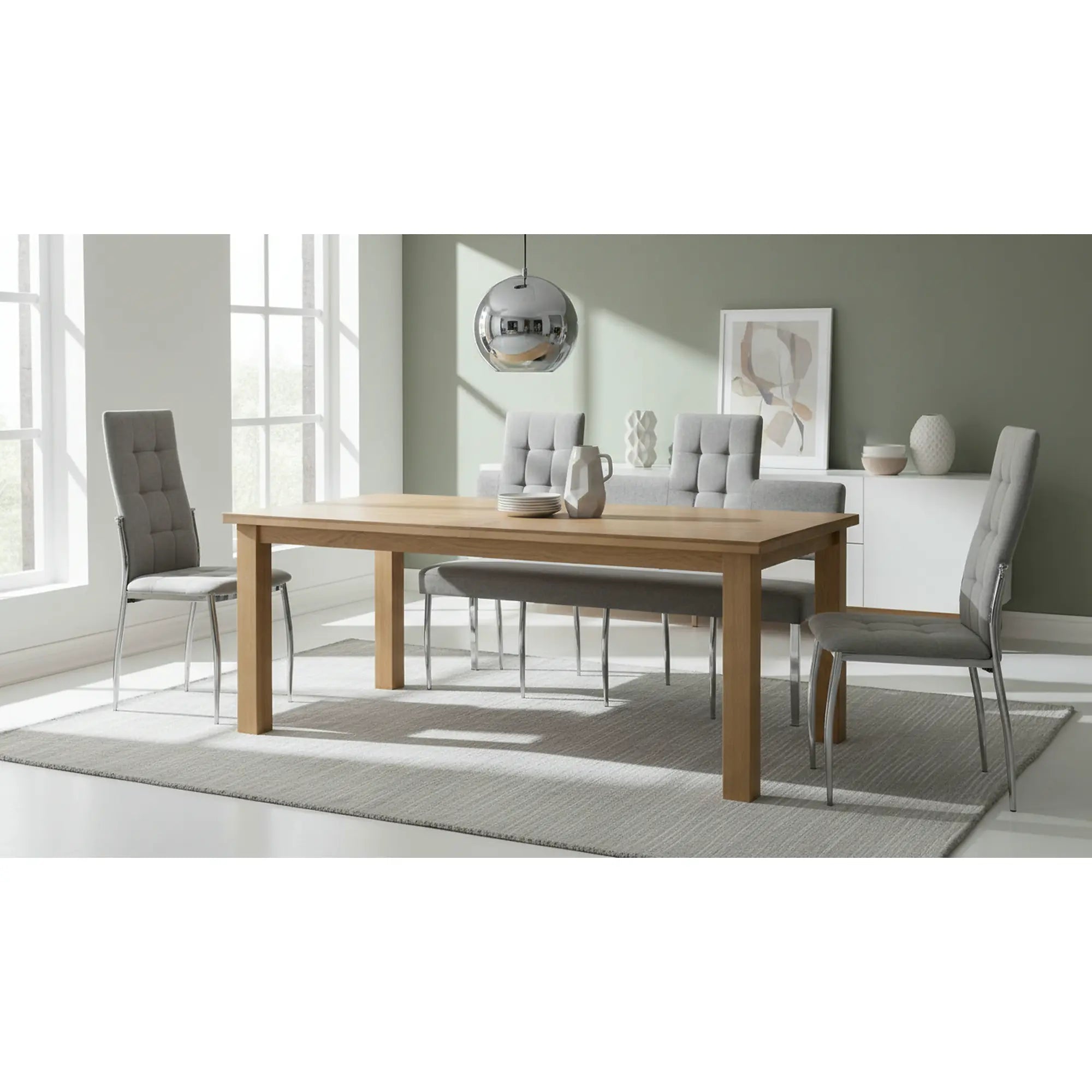 Scaun ADORA 2 NEW, gri/crom, stofa clasica/metal, 46x57x99 cm