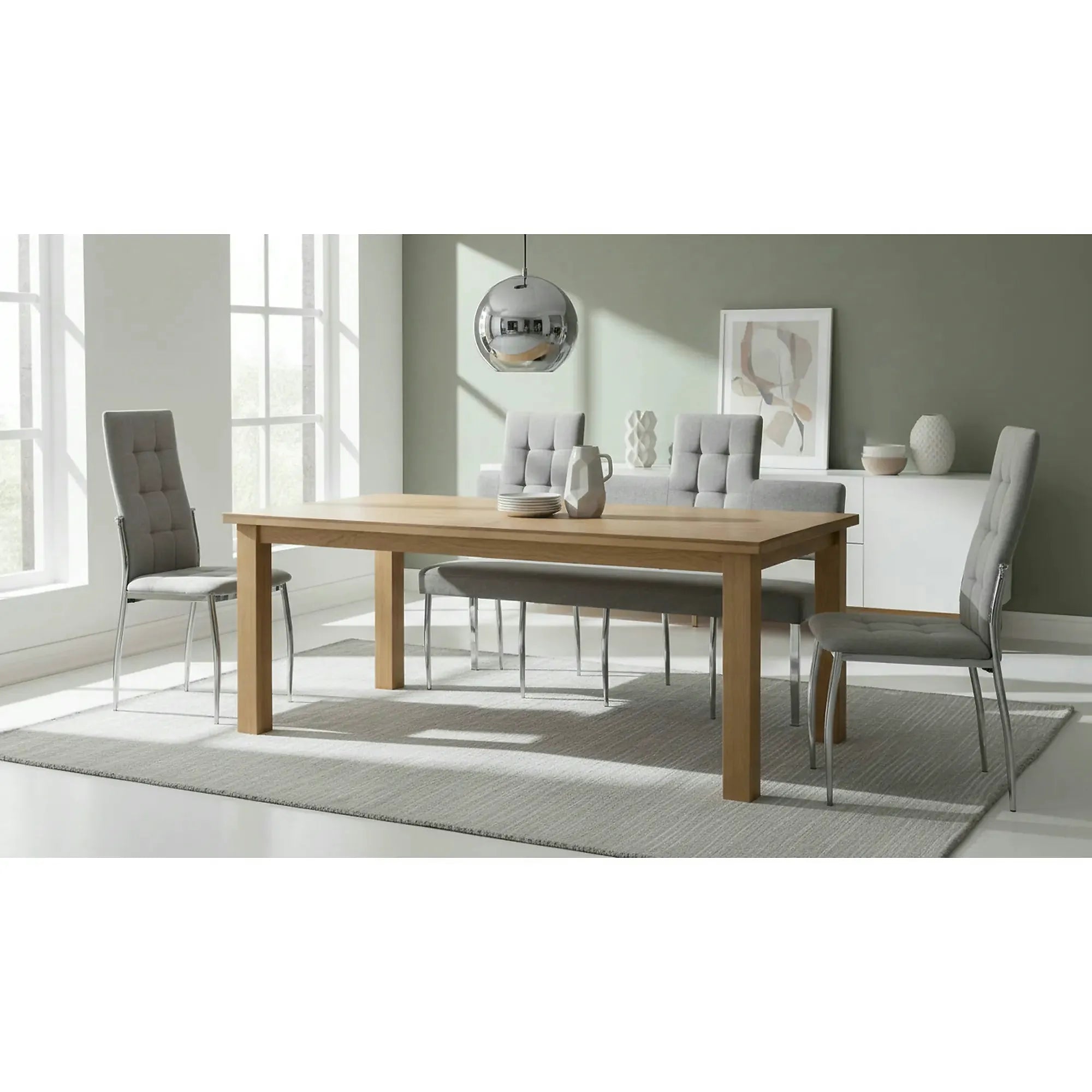 Scaun ADORA 2 NEW, gri/crom, stofa clasica/metal, 46x57x99 cm