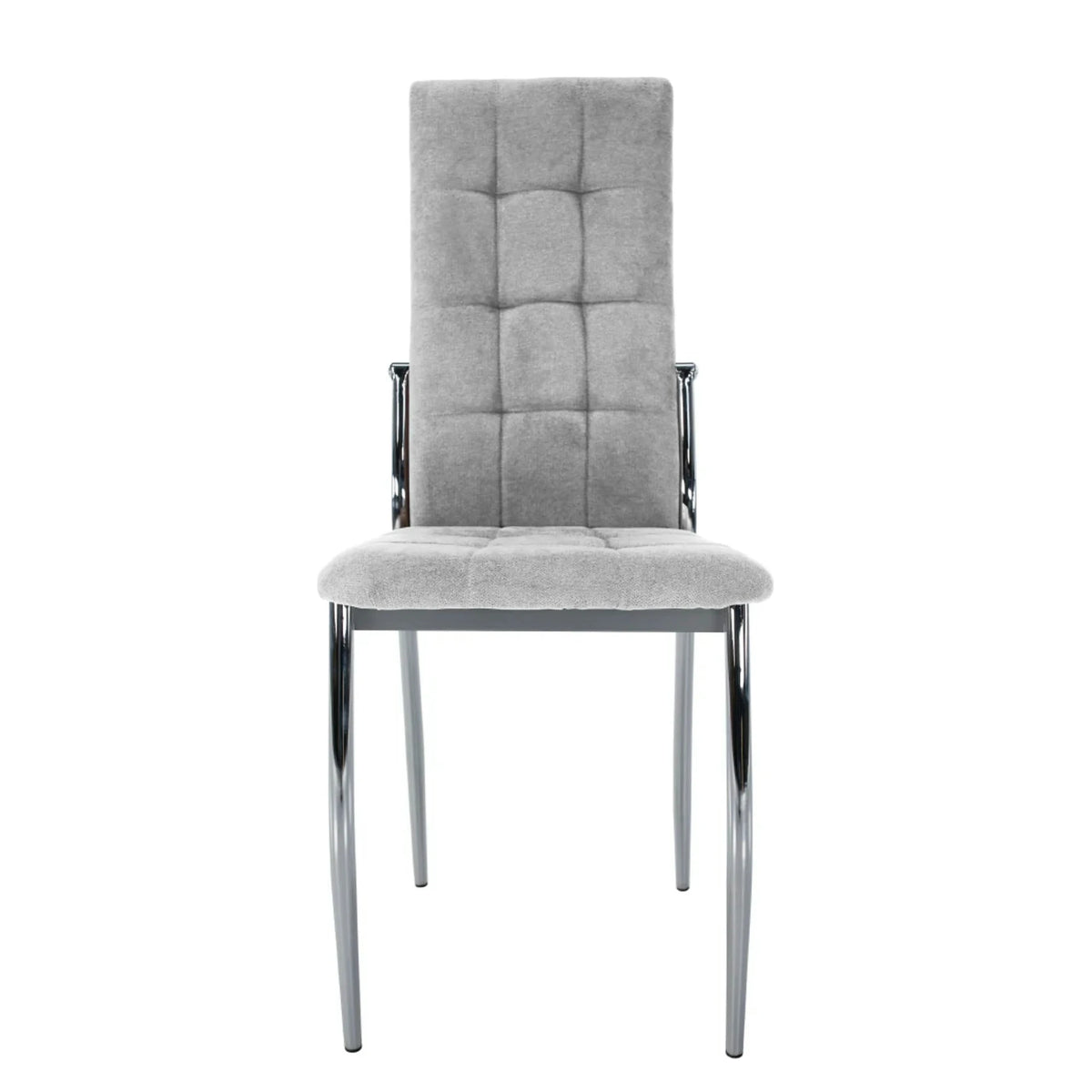 Scaun ADORA 2 NEW, gri/crom, stofa clasica/metal, 46x57x99 cm